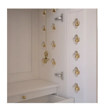 Divyana  Pooja Mandir with Door (White)
