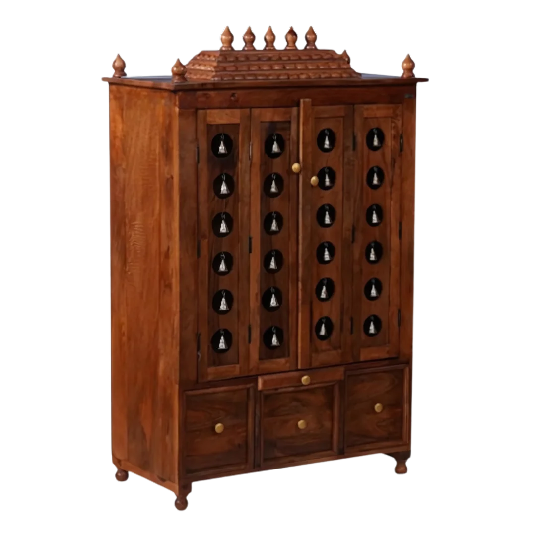 Divyarth Teak wood Mandap (Teak) Side Angle