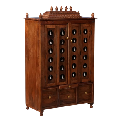 Divyarth Teak wood Mandap (Teak) Side Angle