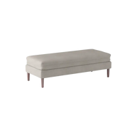 Eden Teak Wood Ottaman Bench (Grey) side angle