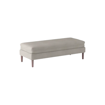Eden Teak Wood Ottaman Bench (Grey) side angle