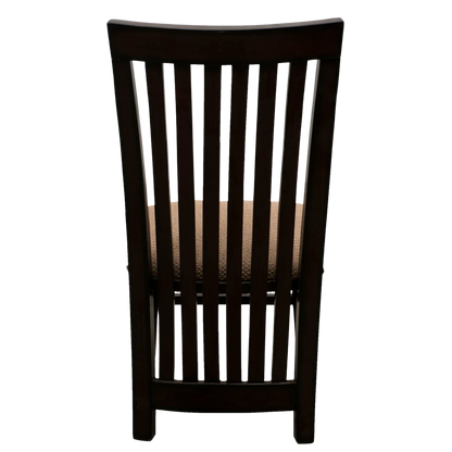 Elstra Teak Wood Dining Chair (Brown Gold) Back View
