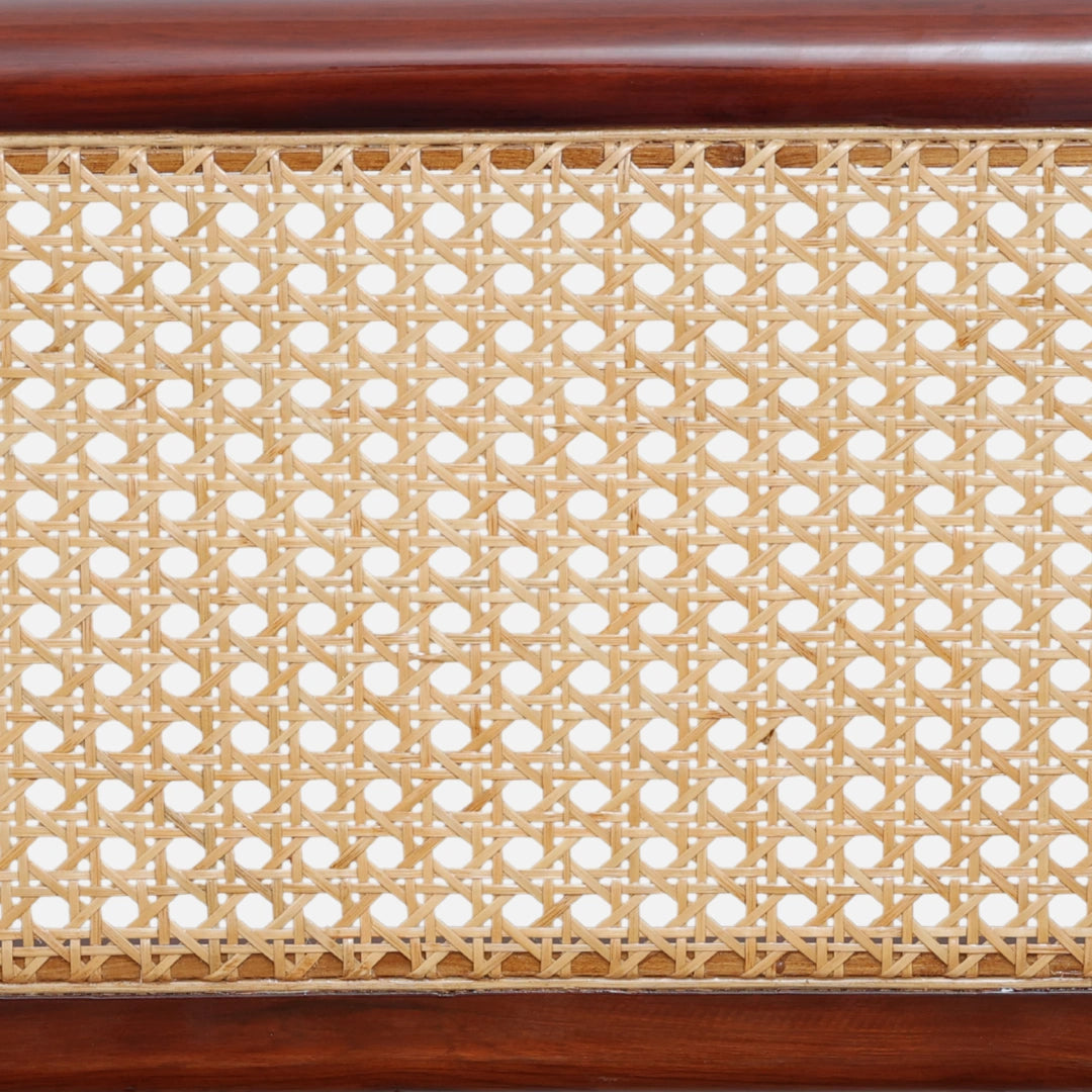 Elvoro Solid Wood Love Sofa (Teak Orange)zoom  view 