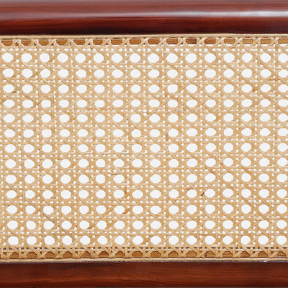 Elvoro Solid Wood Love Sofa (Teak Orange)zoom  view 