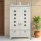 Eshvara Teak Wood Pooja Mandap with Door (White) Lifestyle Image