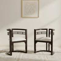 Espino Teak Wood Living Room Chairs (Brown) lifestyle image 