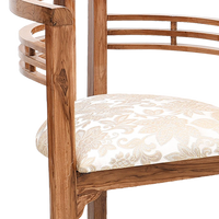 Espino Teak Wood Living Room Chairs in Teak Biege color zoom view seat