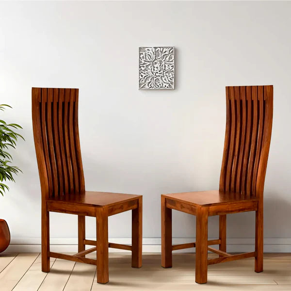 Eterna Teak Wood Dining Chair (Teak) lifestyle view
