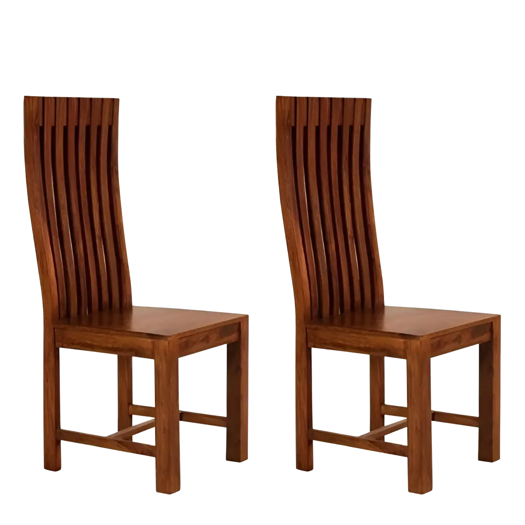 Eterna Teak Wood Dining Chair Teak Side Image