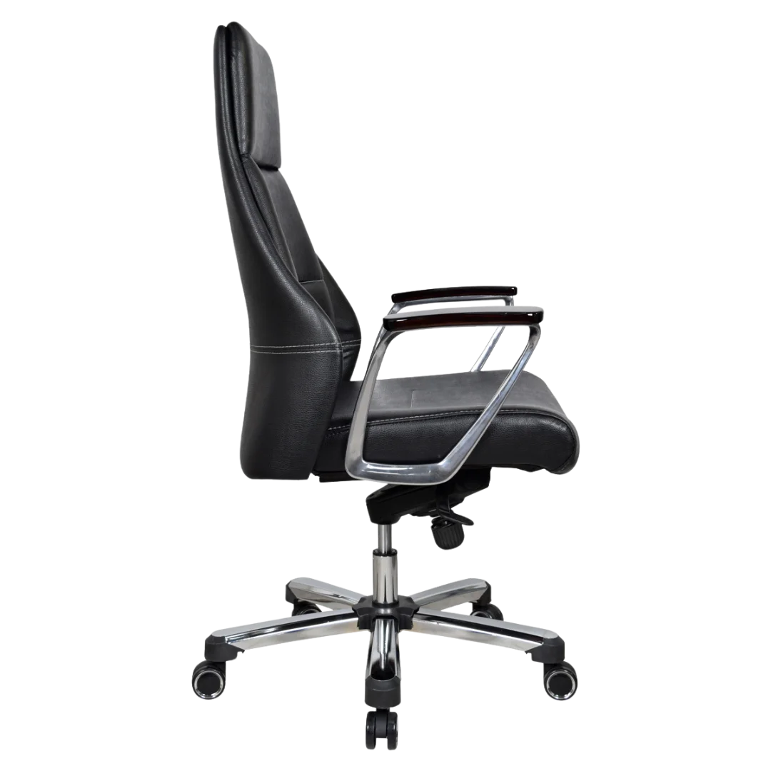 Exotique Recliner Office Executive Chair (Black) Side Angle