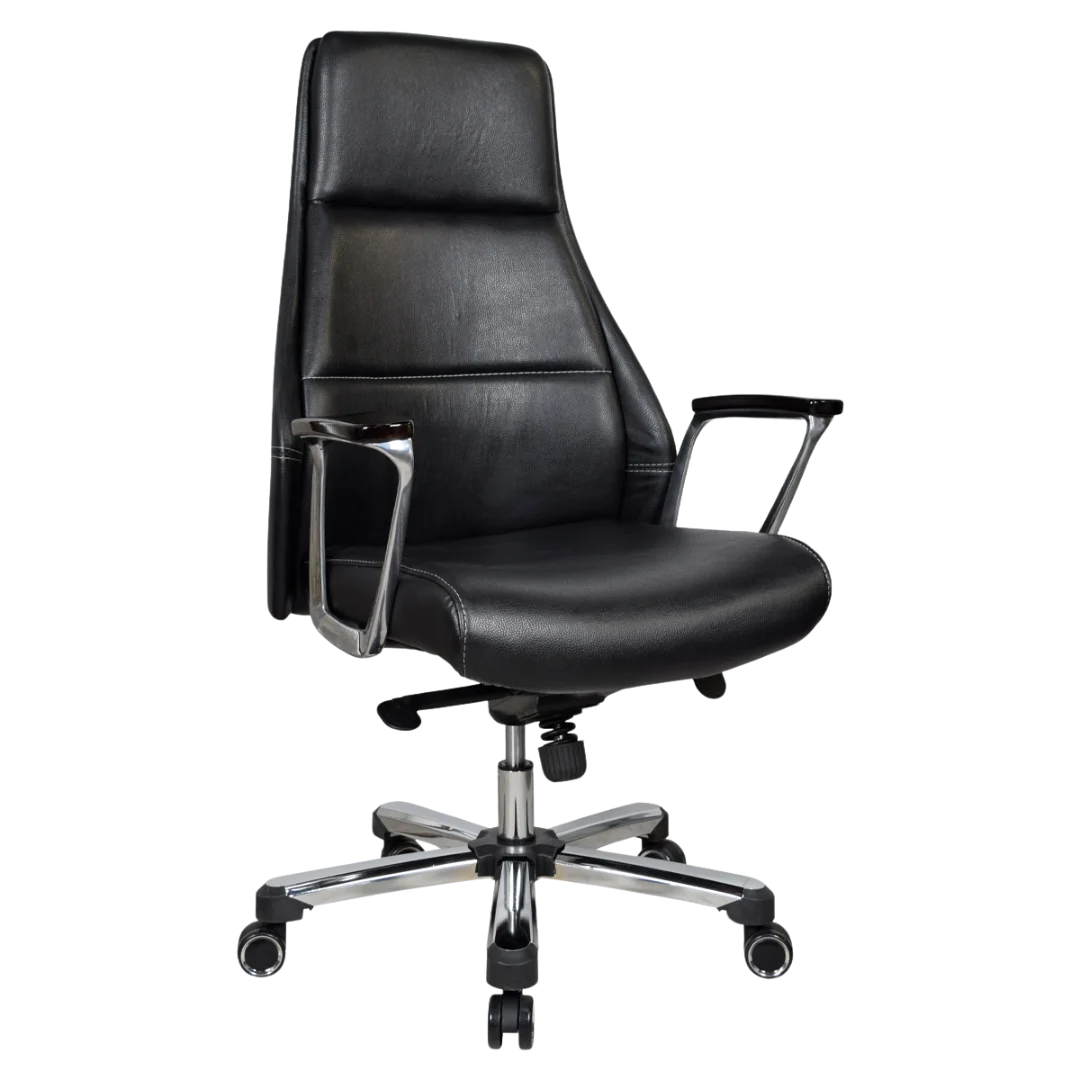 Exotique Recliner Office Executive Chair (Black) Side View