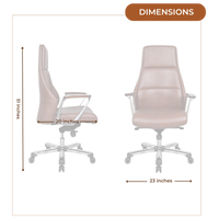 Exotique Recliner Office Executive Chair (Brown) Dimensions