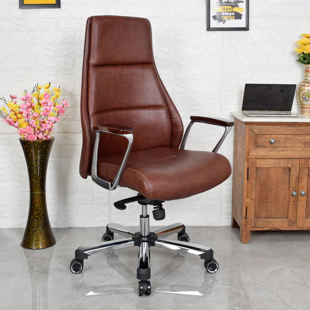 Exotique Recliner Office Executive Chair (Brown) Lifestyle Image