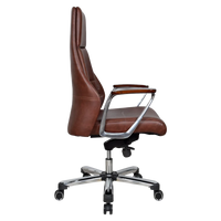 Exotique Recliner Office Executive Chair (Brown) Side Angle