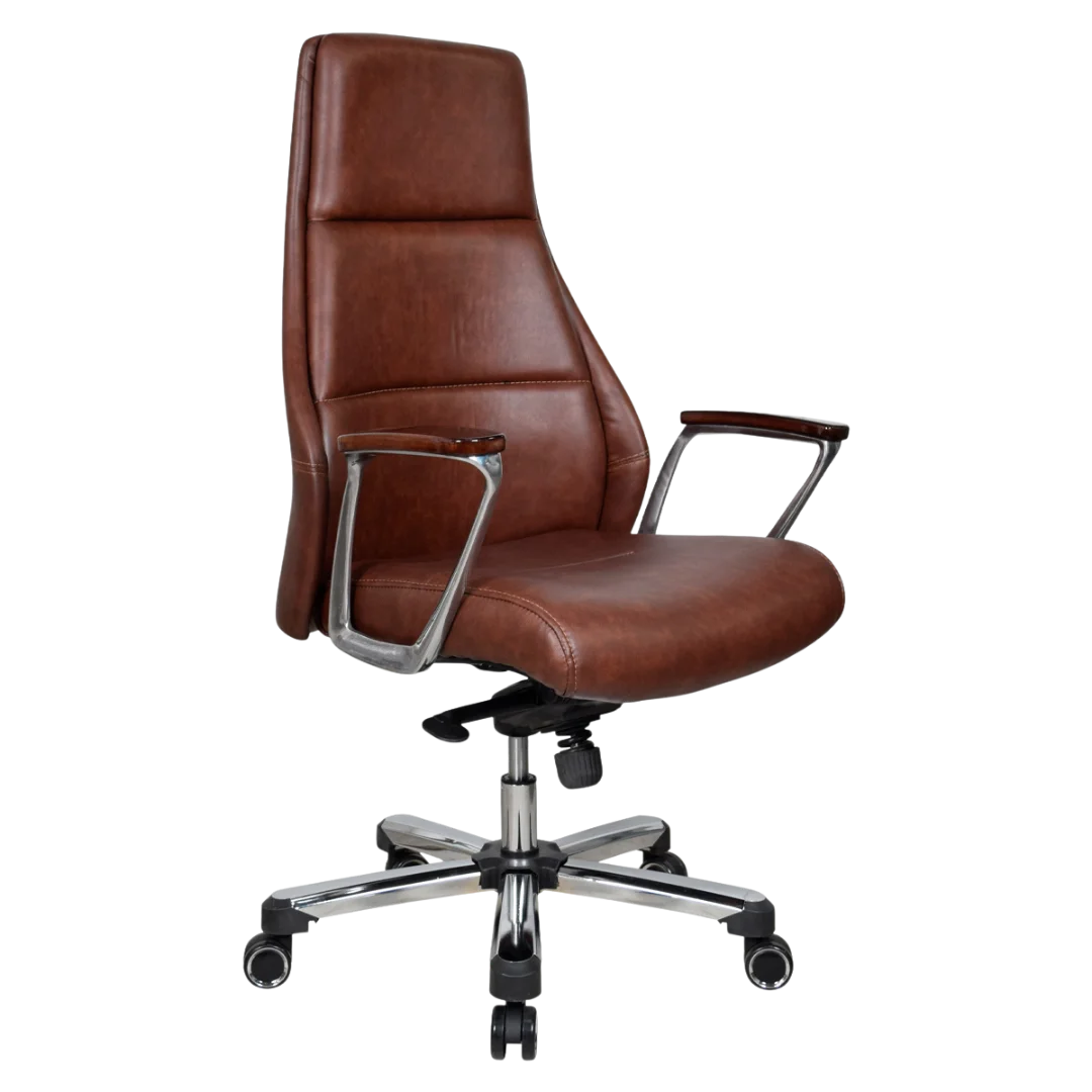 Exotique Recliner Office Executive Chair (Brown) Side Image