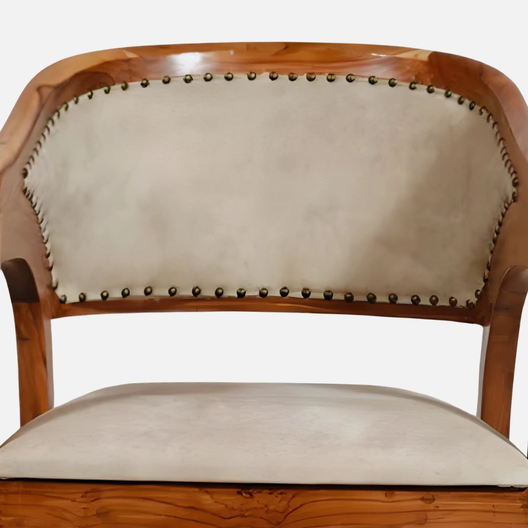 Fezra Teak Wood Arm Chair (Teak) Zoom  view 