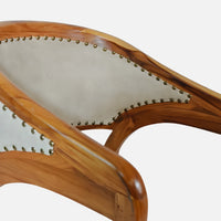 Fezra Teak Wood Arm Chair (Teak) close view