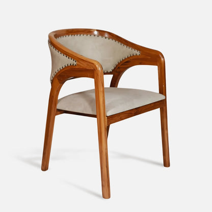 Fezra Teak Wood Arm Chair (Teak) side  view 
