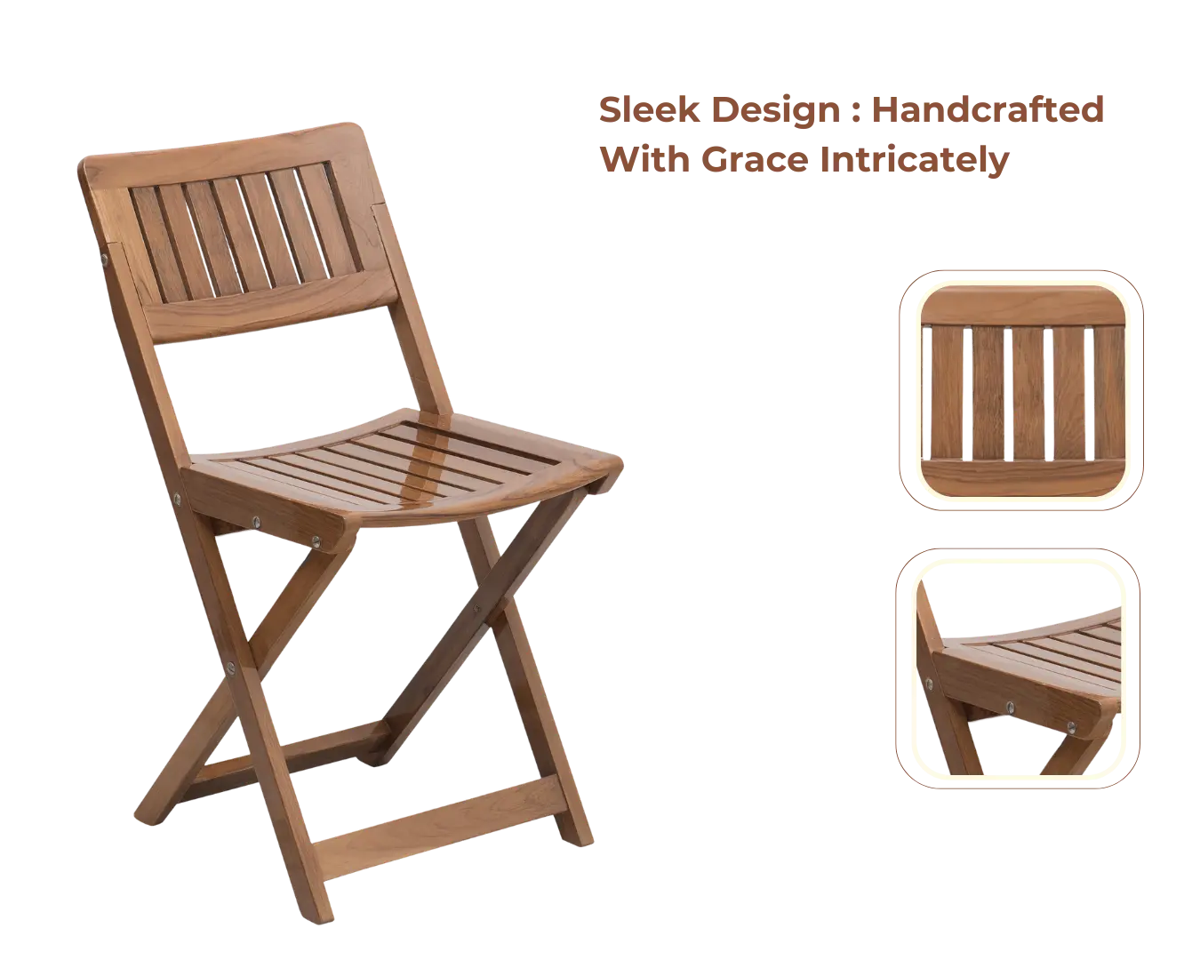 Flecto Solid Wood Living Room Chair (Teak) Product Showcase