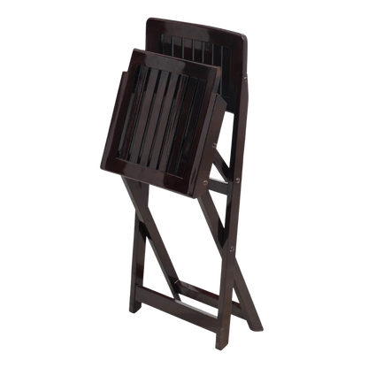 Flecto Solid Wood Living Room Chair folding view (Brown)