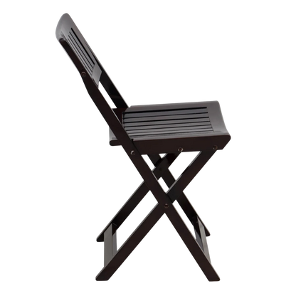 Flecto Solid Wood Living Room Chairs side angel (Brown)