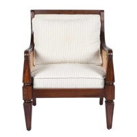 Front View of Orion Teak Wood Lounge Chair (Teak)