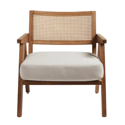 Front View of Velora Teak Wood Lounge Chairs (Teak)