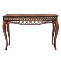 Front View of Vortex Solid Wood Console Table (Teak Gold)