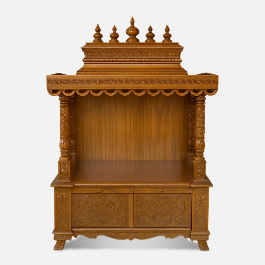 Front view Ratnamaya Teak Wood Mandap (Teak)  