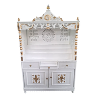 Bhaktisthal Teak Wood Mandap (White) front view