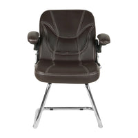 Torin Visitor Chair with Armrest (Brown) Front view