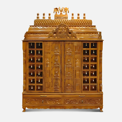Front  view of Vaikuntha Vedi Teak Wood Mandap Teak