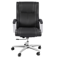 Affarista Big Tall Executive Office Chair Black Front View