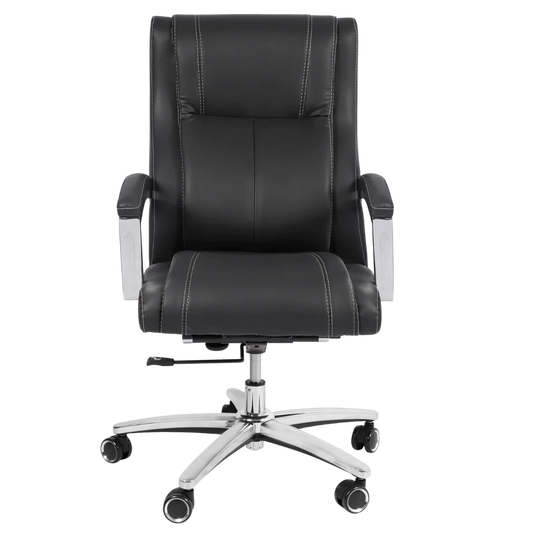 Affarista Big Tall Executive Office Chair Black Front View