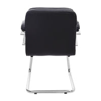 Frostic Visitor Chair with Armrest (Black) Back  view