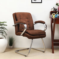Frostic Visitor Chair with Armrest (Dark Brown)Lifestyle view