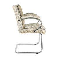 Frostic Visitor Chair with Armrest (White) Side view