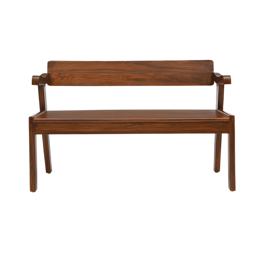 Fynora Teak Wood Bench Front View