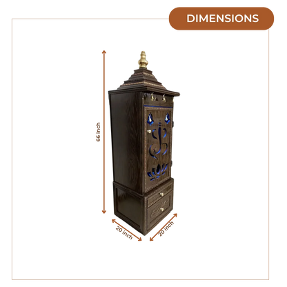GaneshVeda Teak Wood Mandap (Brown) dimensions
