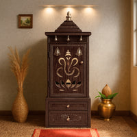 GaneshVeda Teak Wood Mandap (Brown) lifestyle view