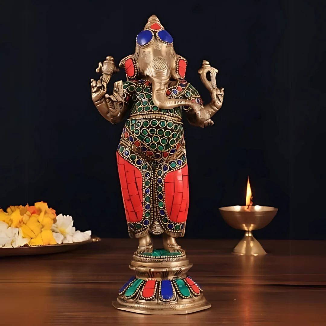 Ganesha Brass Idol 6 lifestyle view