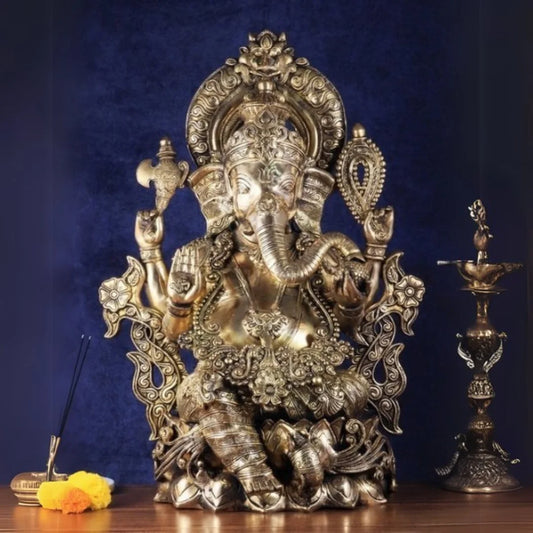 Ganesha Brass Idol 7 lifestyle view