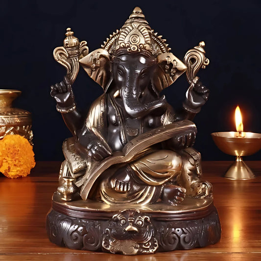 Ganesha Brass Idol 8 lifestyle view