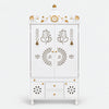 Ganeshkosh teak wood pooja mandir with doors white color