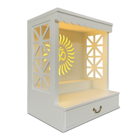 Girivasa Teak Wood Mandap (White) side angle