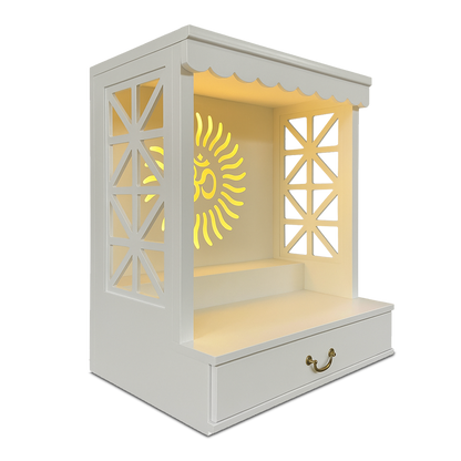 Girivasa Teak Wood Mandap (White) side angle