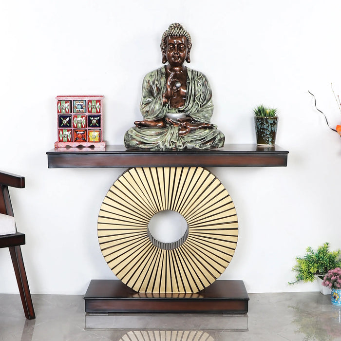 Solid wood console table