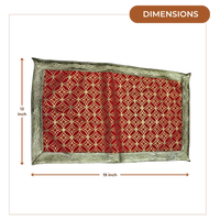 Golden-Floral-Design-Red-Velve-Pooja-Asan-fold-view