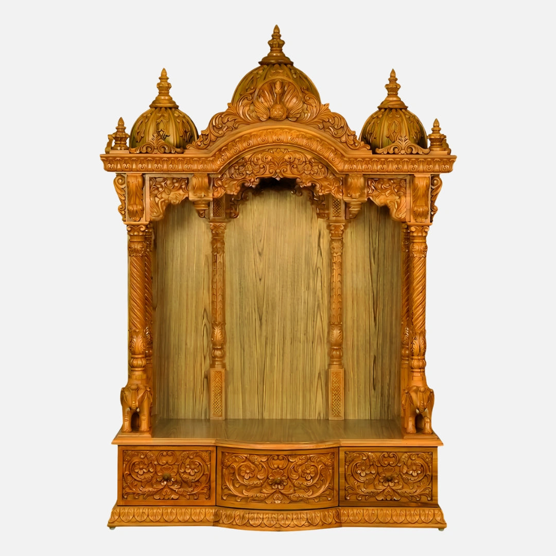  Govindaraja Teak Wood Mandap (Teak) front view 