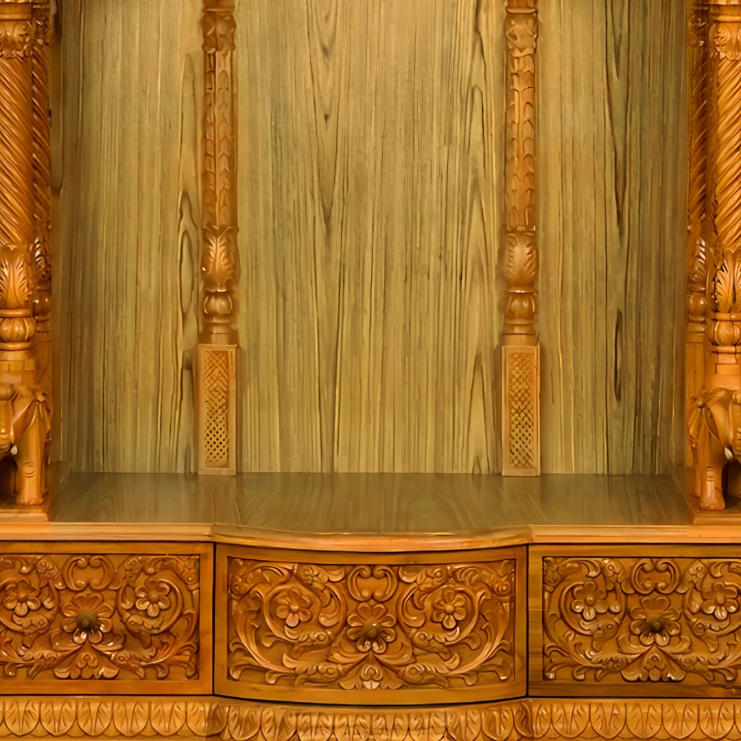 Govindaraja Teak Wood Mandap (Teak) pooja area 